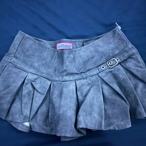 Edikted Charcoal Mini Skirt with Buckle Detail